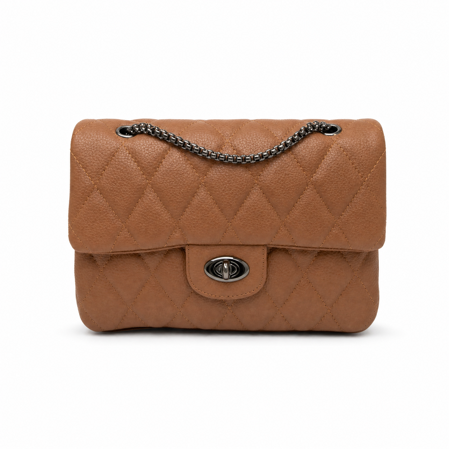 Margot Quilted Flap – Tan – Studio